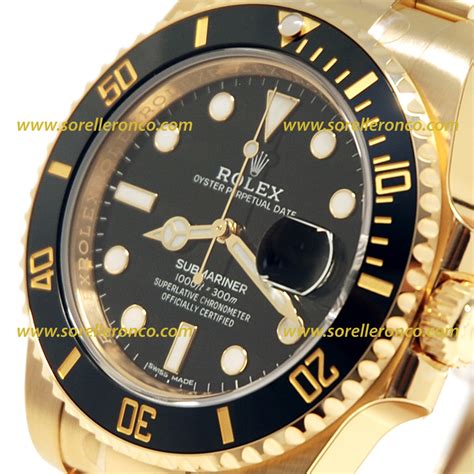 orologio rolex submariner oro giallo|Rolex Submariner Date 116618LB .